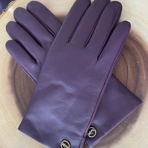 Leather Coach Gloves